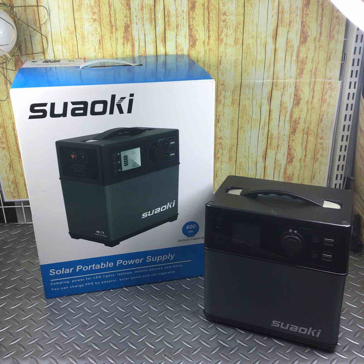 suaoki　ポータブル電源バッテリー　ソーラーパネル付き【川崎店】