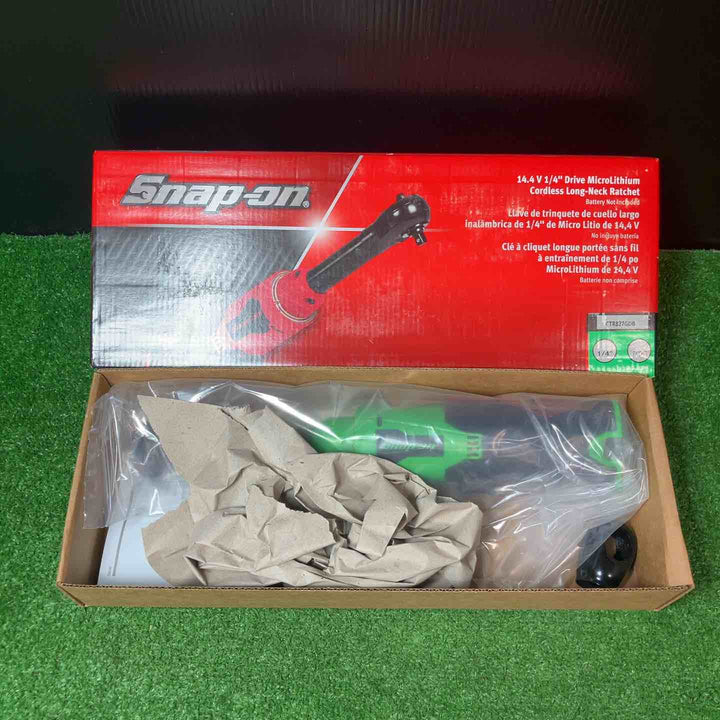 スナップオン/Snap-on 1/4sq コードレスロングネックラチェット CTR827GDB グリーン 本体のみ【岩槻店】