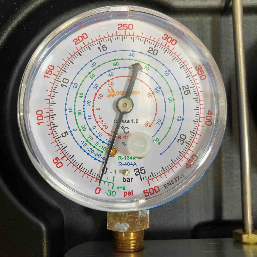 COOLTECH クールテック マニホールドゲージ EN837-1 圧力計 ハードケース付き ※動作未確認 【八潮店】