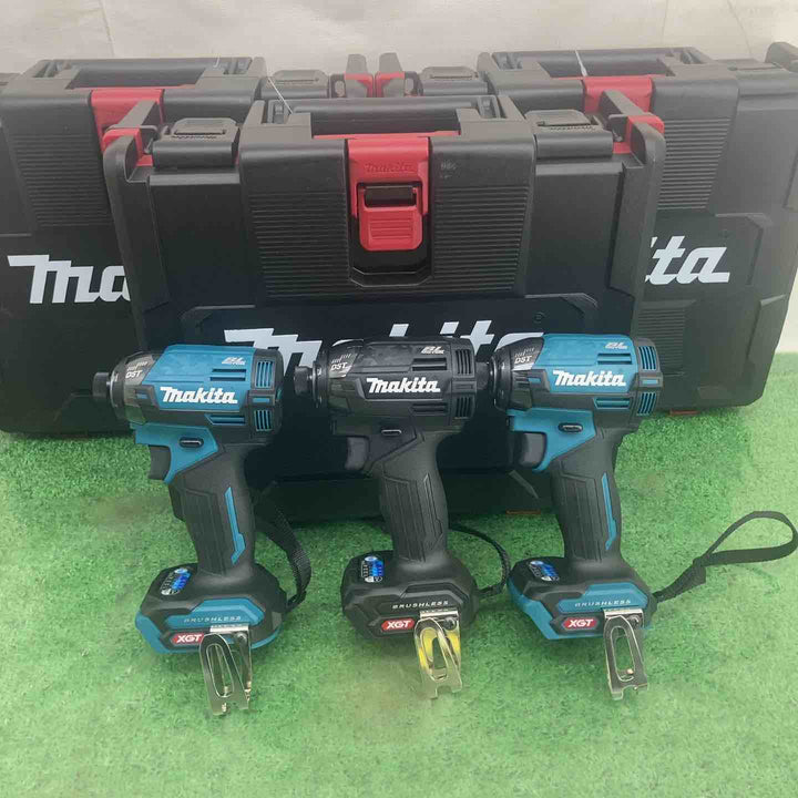 【未使用品】マキタ(makita) 40V Maxコードレスインパクトドライバー TD002GZ 3台セット品　青×2　黒×1
