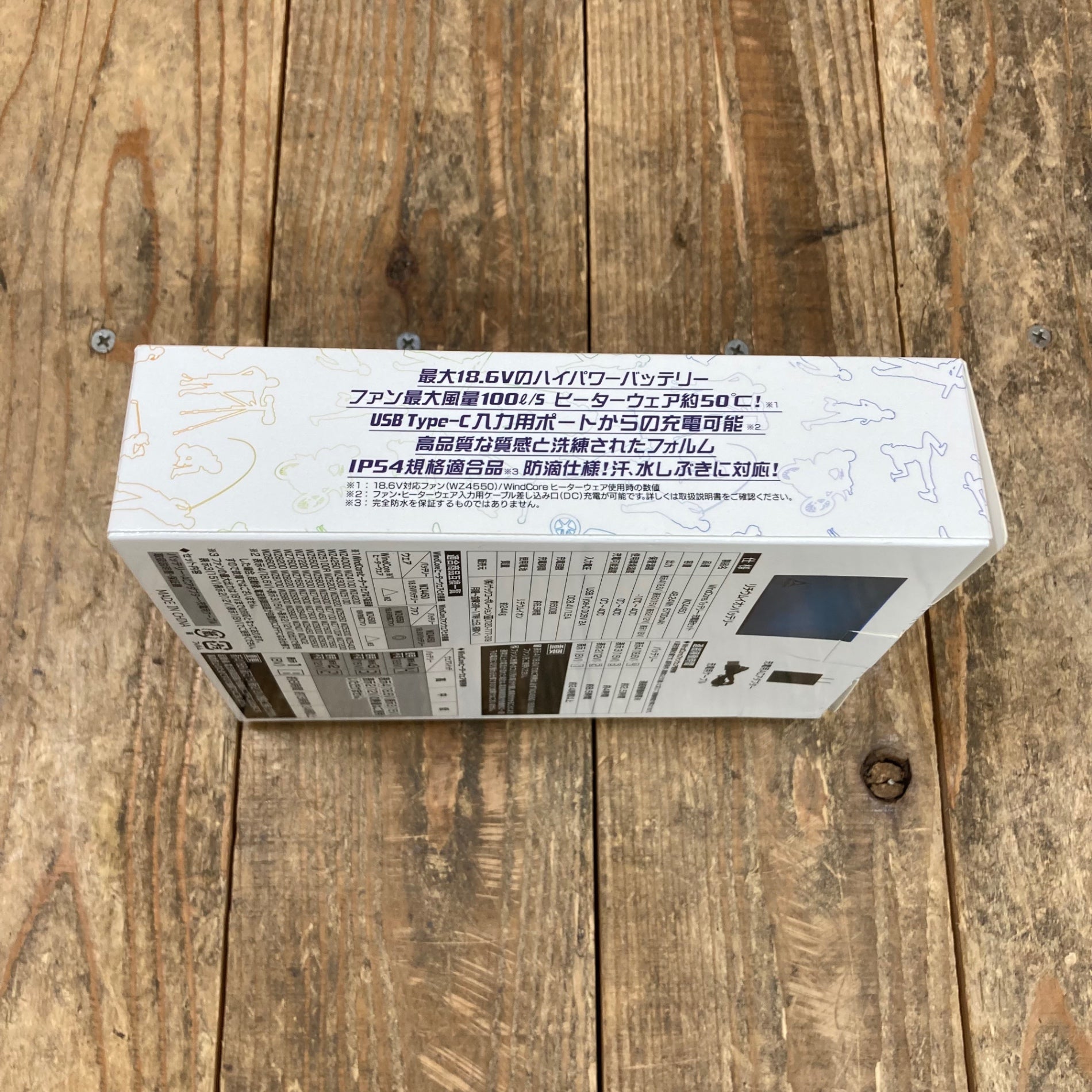未使用品ウインドコア(WindCore) バッテリー・充電器セットWZ4450 ワークマン WindCore ウィンドコア バッテリーセット WZ4450