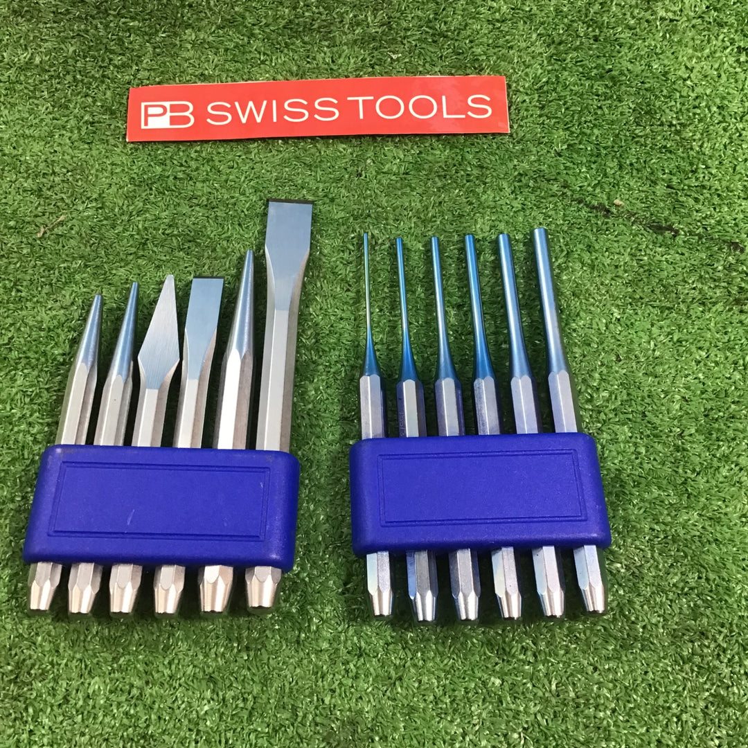 PBスイスツール(PB SWISS TOOLS) 平行ピンポンチセット755B と ポンチタガネセット 850B【岩槻店】