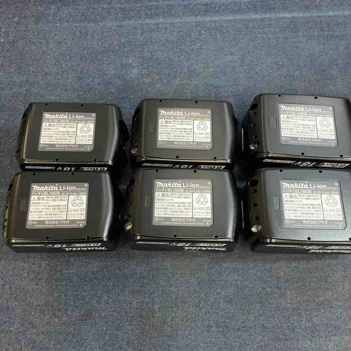 【未使用品】６個セット マキタ makita 18V 6.0Ah リチウムイオンバッテリー BL1860B【八潮店】