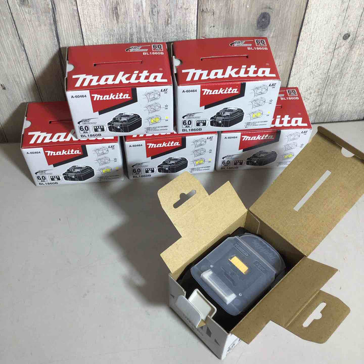 【未使用品】 純正 マキタ makita リチウムイオンバッテリー 18V/6.0Ah BL1860B 6個 バッテリー 純正品 18V 【戸田店】