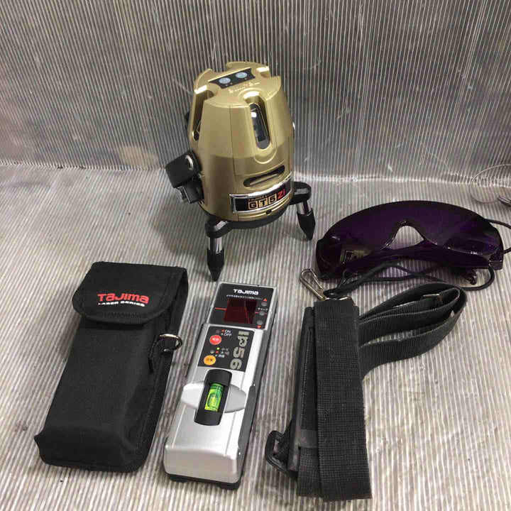 【中古】タジマ(Tajima) レーザー墨出し器 GT5Zi 受光器・三脚セット 矩十字・横 GT5Z-ISET【草加店】