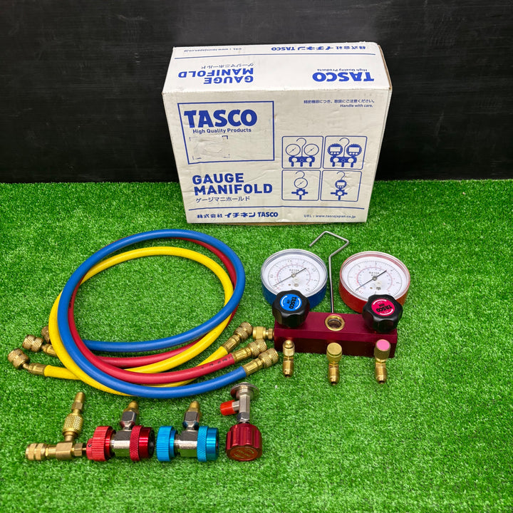 ◇TASCO ゲージマニホールドセット(チャージバルブ付) R410A/R32【電材館越谷店】
