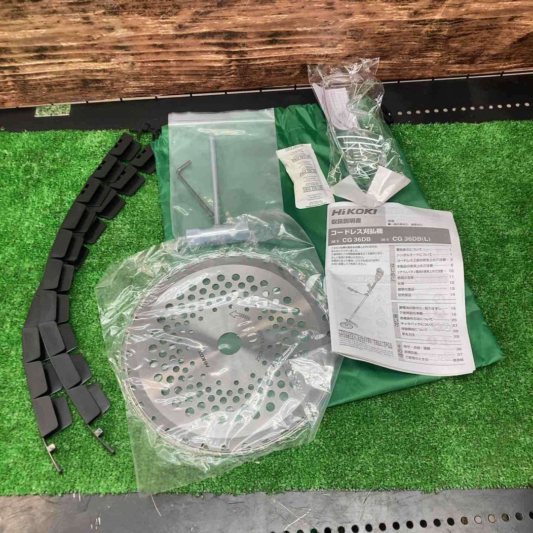 【未使用品(店頭展示品)】HiKOKI(ハイコーキ) 36V コードレス刈払機 刈刃径230mm 両手ハンドル 蓄電池・充電器別売り チップソー付 CG36DB(NN)【川越店】