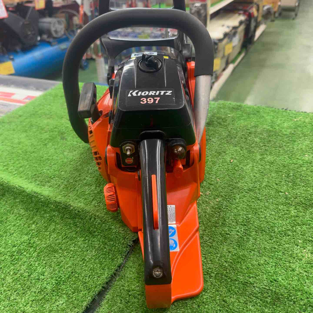 【中古・発送可！プロ向けモデル】　共立 KYORITZ エンジンチェンソー CSVE397 17インチ(42cm)仕様 ソーカバー欠品 【桶川店】