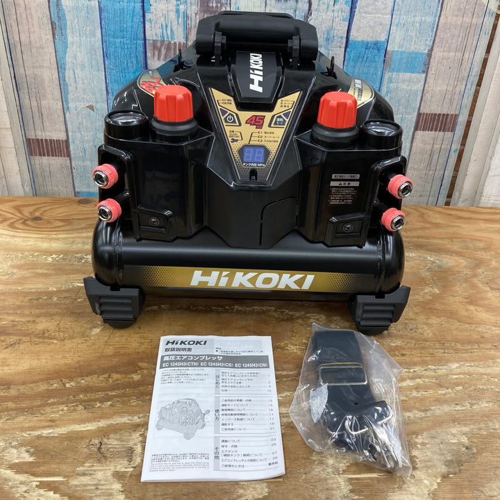 ★ハイコーキ(HIKOKI ※旧:日立工機) エアコンプレッサー EC1245H3(CS) 高圧専用 店頭展示品【柏店】