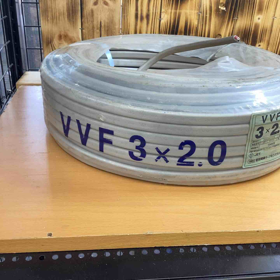 VVFケーブル 3芯×2.0㎜ LVF 重量約11㎏ 残量約2/3程度 昭和電線【越谷店】