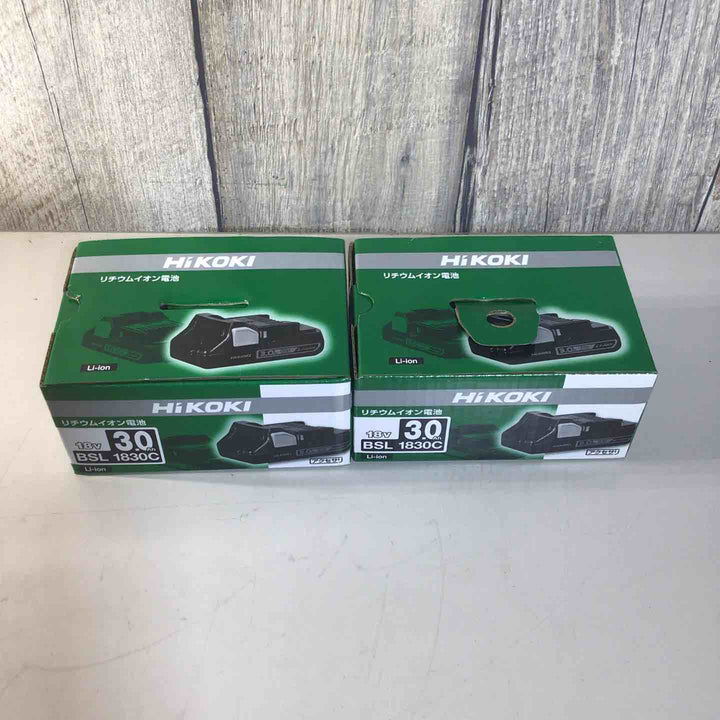 【未使用品】 ハイコーキ HIKOKI 日立 リチウムイオン バッテリー 18V/3.0Ah BSL1830C 2個 薄型軽量 0033-9781 純正 純正品 【戸田店】