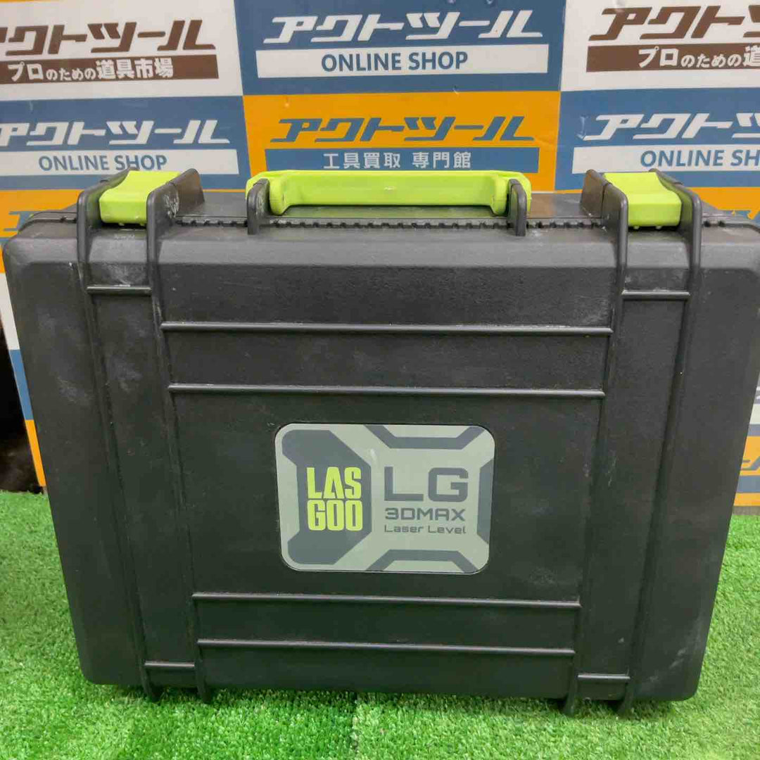 LasGoo LG-3DMAX 3x360° グリーンレーザーレベル、3D 自動水平調整クロスラインレーザー【草加店】