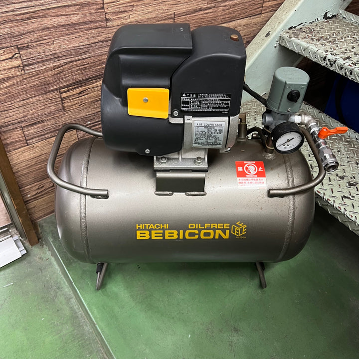 【店頭受取り限定】日立産機システ 単相100V スーパーオイルフリーベビコン  0.2LE-8SA 50/60Hz共用【桶川店】