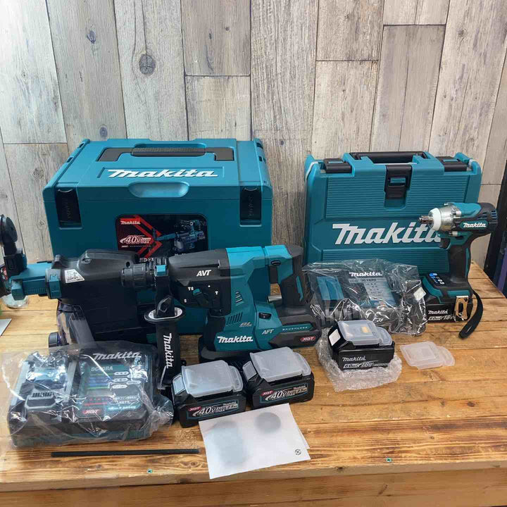【未使用店頭展示品】 マキタ(makita) コードレスまとめ インパクトレンチ ハンマードリル TW300DRGX HR001GRDXV 18V 40V フルセット品 【東大和店】