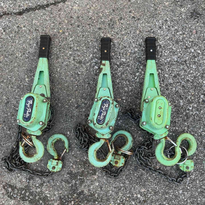 富士 レバーブロック C1-1.6 3台セット 荷締め 荷吊り ガッチャ 耐荷重1600kg【草加店】