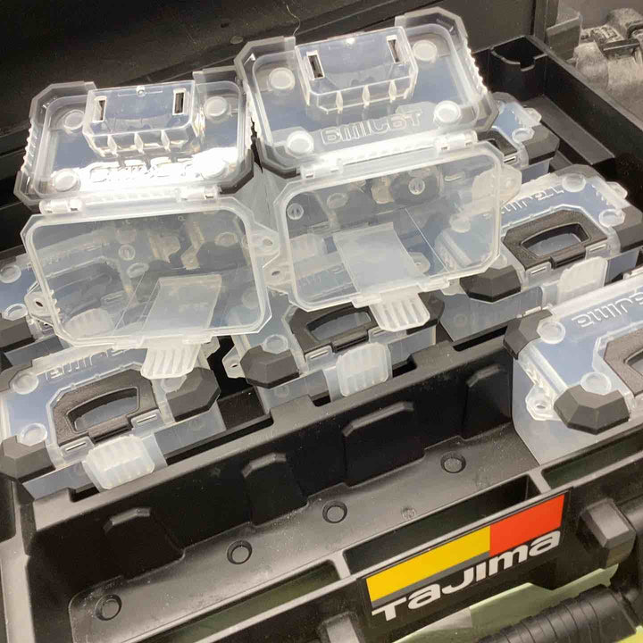 タジマ(Tajima) セフ引出しボックス2段セット TB-HBOX2タジマ セフシステム  パーツケース Sサイズ9 個  フリートレイ 引出し型ボックス  最大積載量20kg 【越谷店】