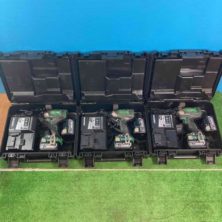 【中古品】ハイコーキ 日立工機 コードレスインパクトレンチ WR14DBDL2 3個セット 14.4V
