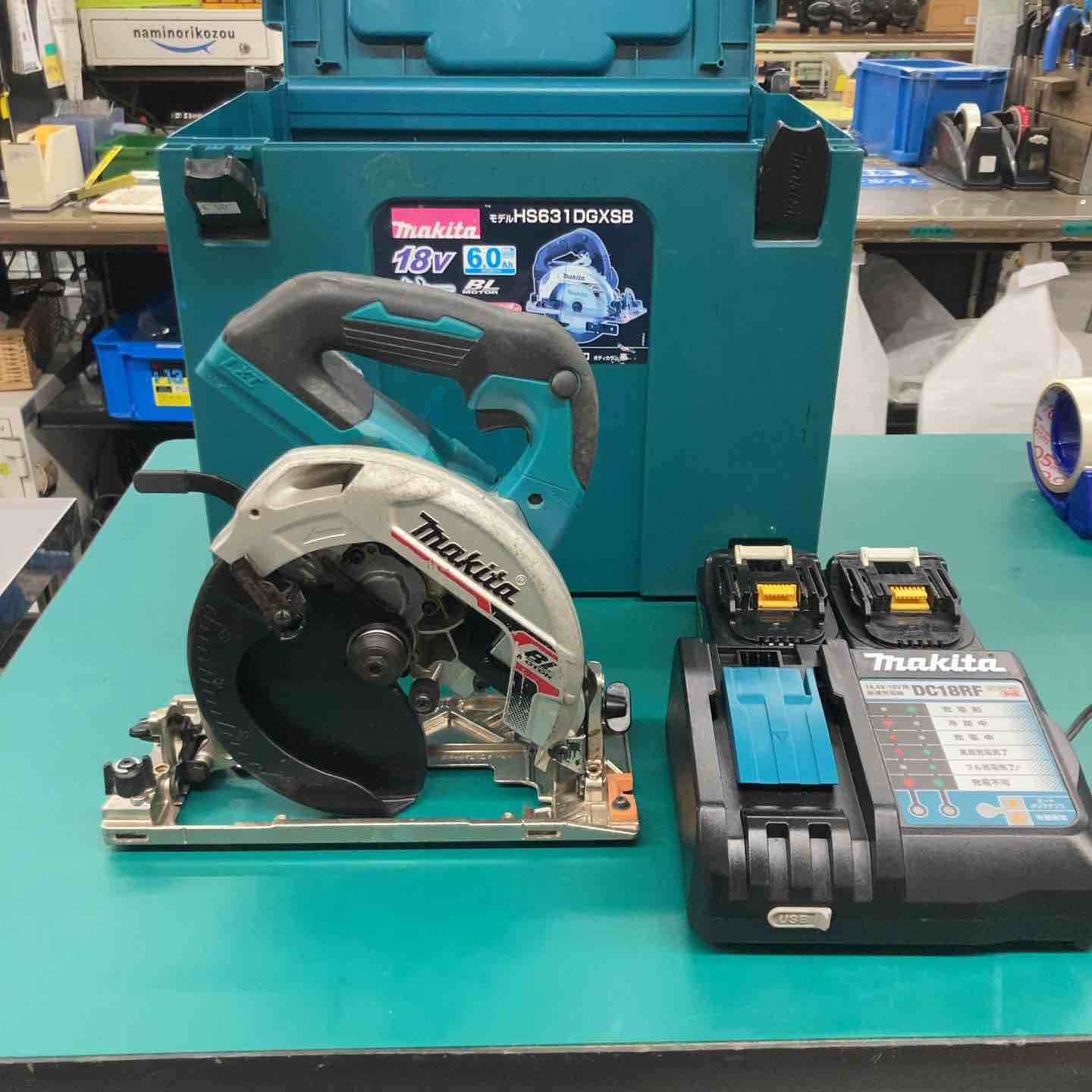 ★マキタ(makita) コードレス丸のこ HS631DGXSB　バッテリー70回3/4、101回【戸田店】 ☆マキタ(makita) コードレス丸のこ HS631DGXSB バッテリー70回3/4