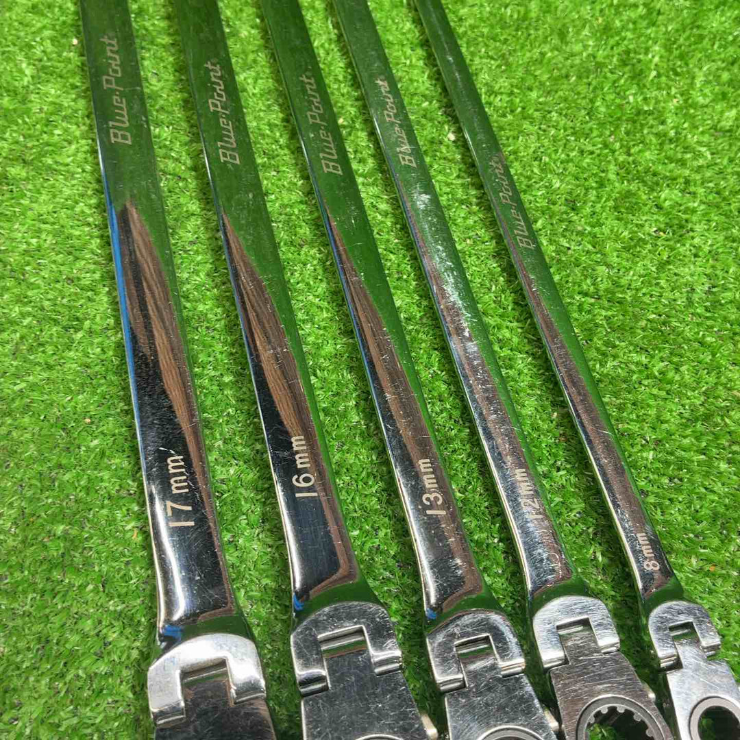 BluePoint ブルーポイント ロングフレックスラチェットレンチ BOERMLD810J、1214、1315、1618，1719５本セット【藤沢店】