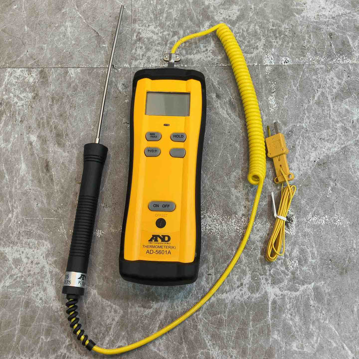 A&D Kタイプ 熱電対温度計 AD-5601A  AD-1215 セット【八潮店】