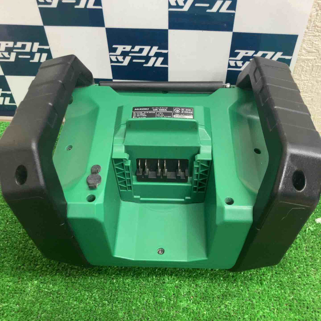 ◇ハイコーキ(HIKOKI ※旧:日立工機) コードレスラジオ UR18DA(NN)【草加店】