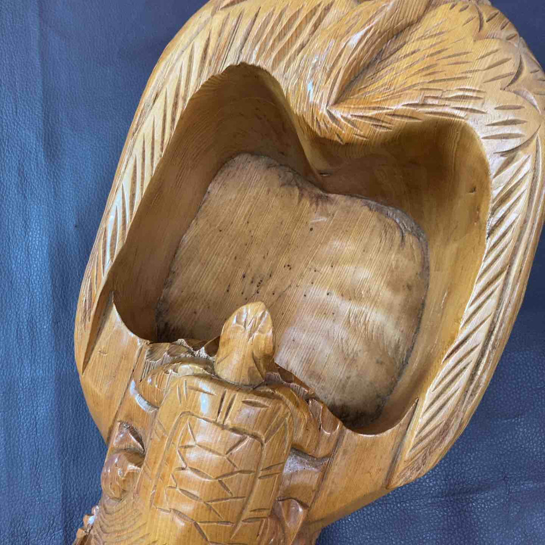 【中古美品】【超希少】 龍亀鶴 木彫り 墨壺 すみつぼ 鉋 和工具 大工道具 鑿 鋸 骨董品 その他 【東大和店】