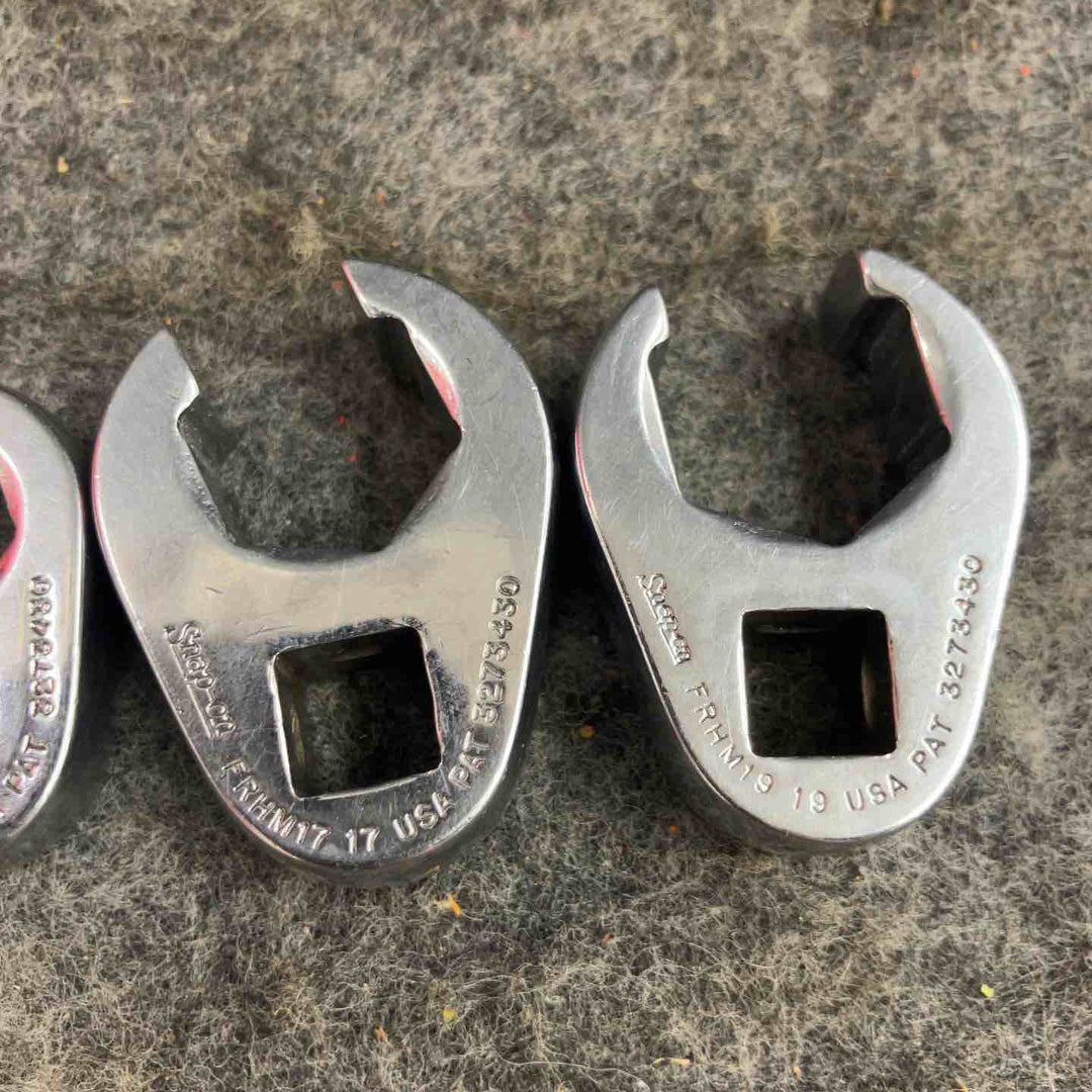 旧ロゴ Snap-on スナップオン フレアナットクローフットレンチ 4点 FRHM11・FRHM13・FRHM17・FRHM19【鴻巣店】