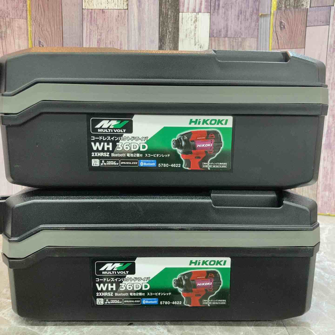 【未使用品】2台セット Hikoki スコーピオンレッド WH36DD(2XHRSZ) 36V コードレスインパクトドライバ【八潮店】
