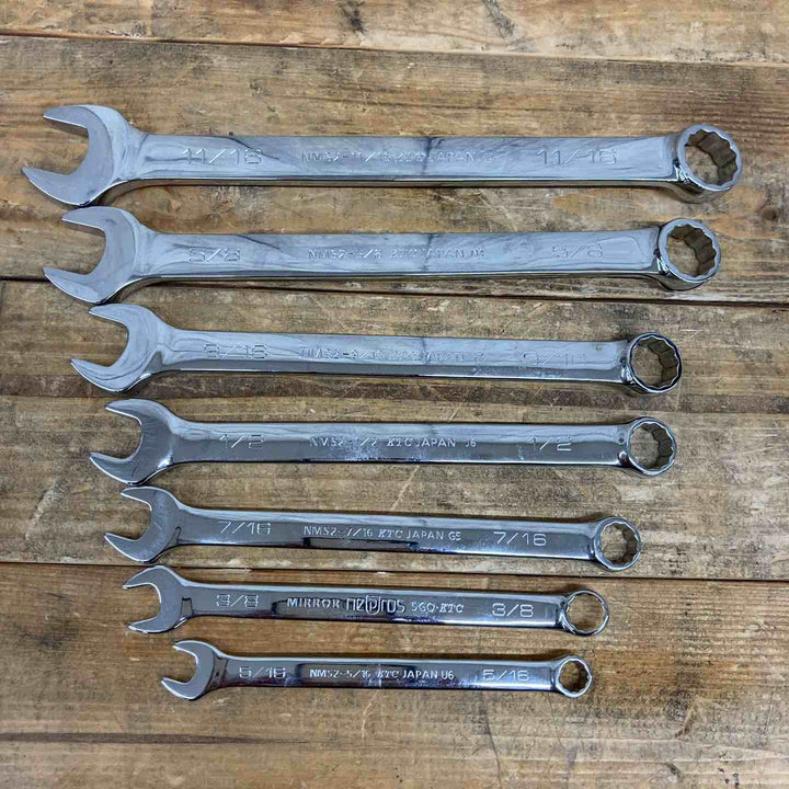 京都機械工具(KTC) ネプロス コンビネーションレンチ インチサイズ NMS2-5/16、3/8、7/16、1/2、9/16、5/8、11/16 6本セット 【東大和店】