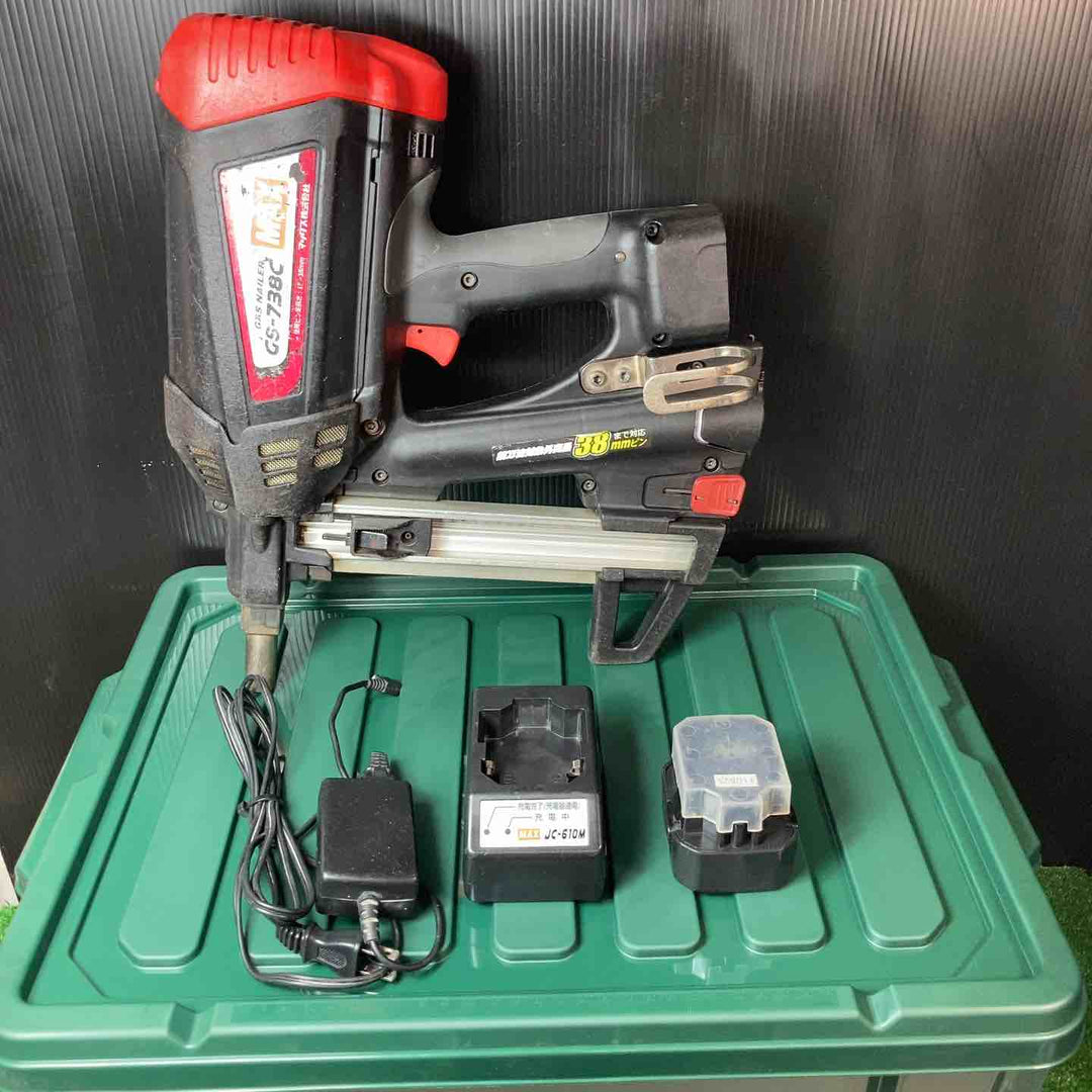 【中古品】◇マックス(MAX) ガスネイラ GS-738C バッテリー1個、充電器付き◎代用ケース【岩槻店】