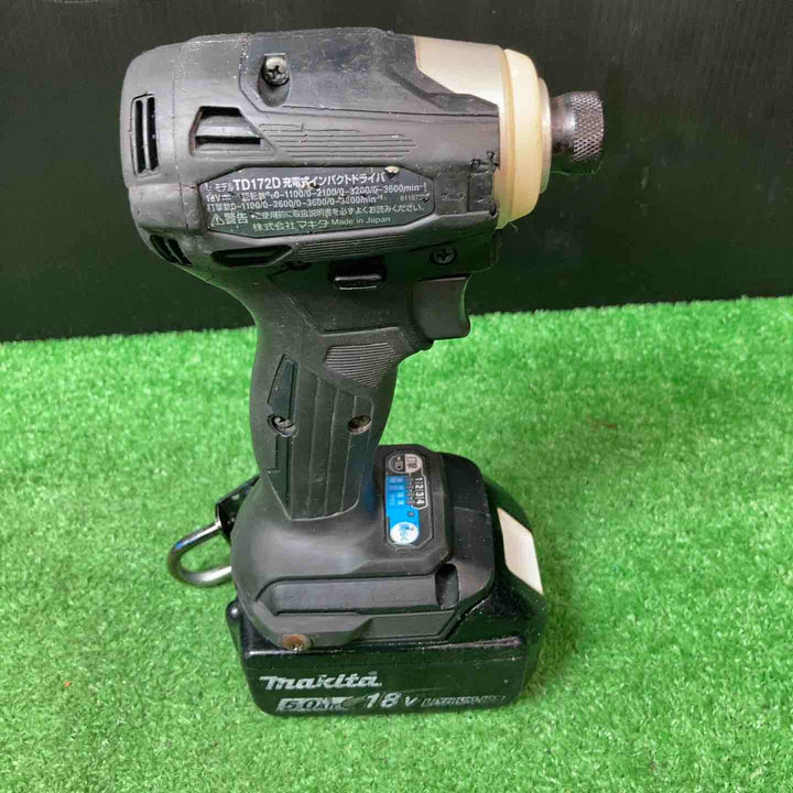 ★マキタ(makita) コードレスインパクトドライバー TD172DRGXB 18V5.0Ahバッテリー2個付き【岩槻店】