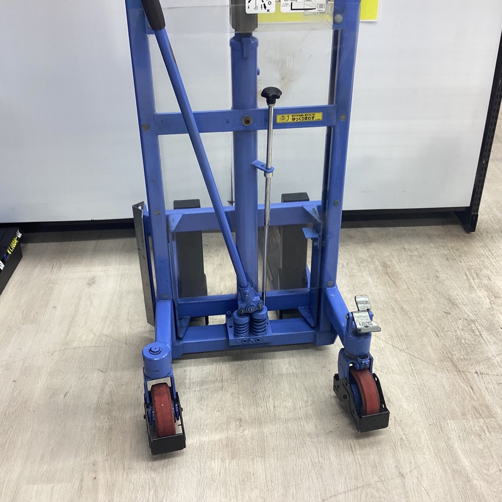 【店頭受取り限定/中古美品！】をくだ屋技研(OPK) パワーリフター 積載350kg PL-H350-15 最高位1500mm フォーク長さ650mm  【川越店】