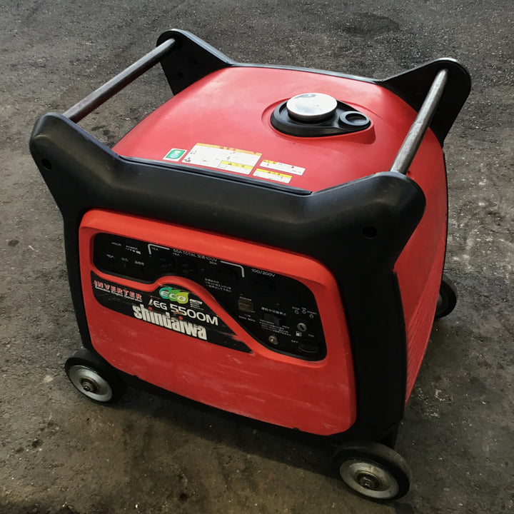 【売り切りセール！中古品・店頭受取り限定】 新ダイワ(shindaiwa) IEG5500M-Y インバータガソリンエンジン発電機 【桶川店】