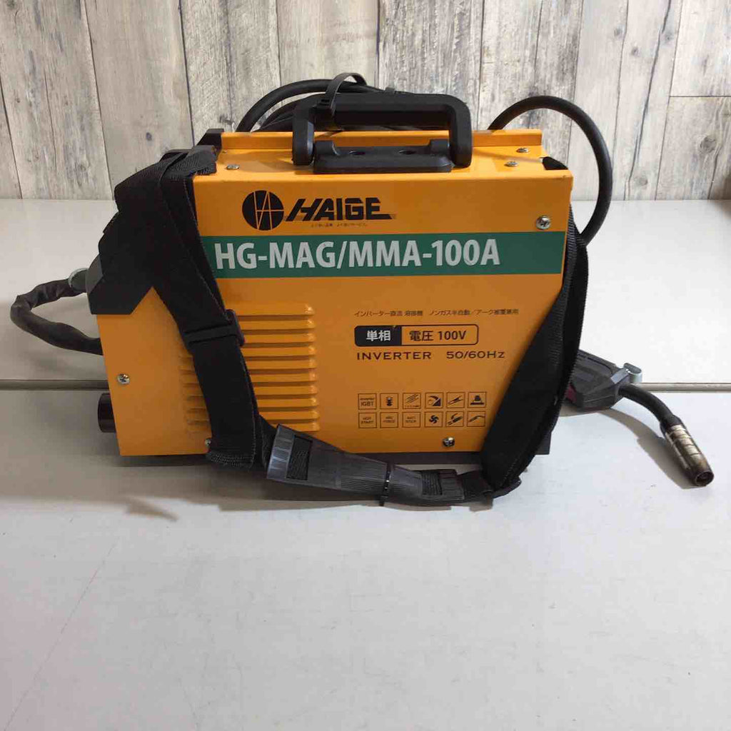 ハイガ― HG-MAG 半自動溶接機【船橋馬込店】【店頭取引限定】【中古】管理番号：ITCBTRXOZHSO 中古品】電気溶接機 HAIGE 半自動溶接機 100V HG-MAG/MMA-100【戸田店