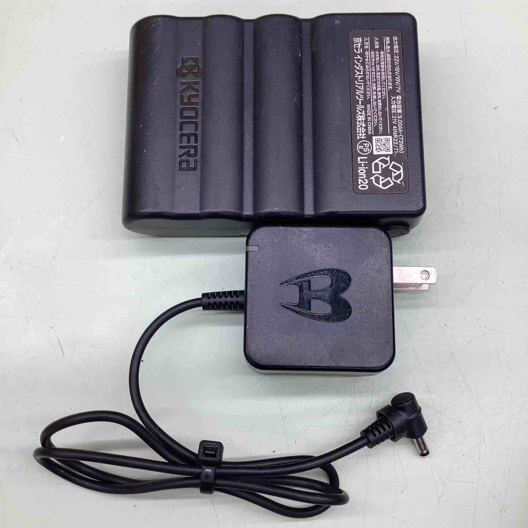 ◇BURTLE バートル エアークラフト 2024年モデル 22Vリチウムイオンバッテリー マットブラック AC08 78 F 急速充電 960ｇ ハイスペックバッテリー 【越谷店】