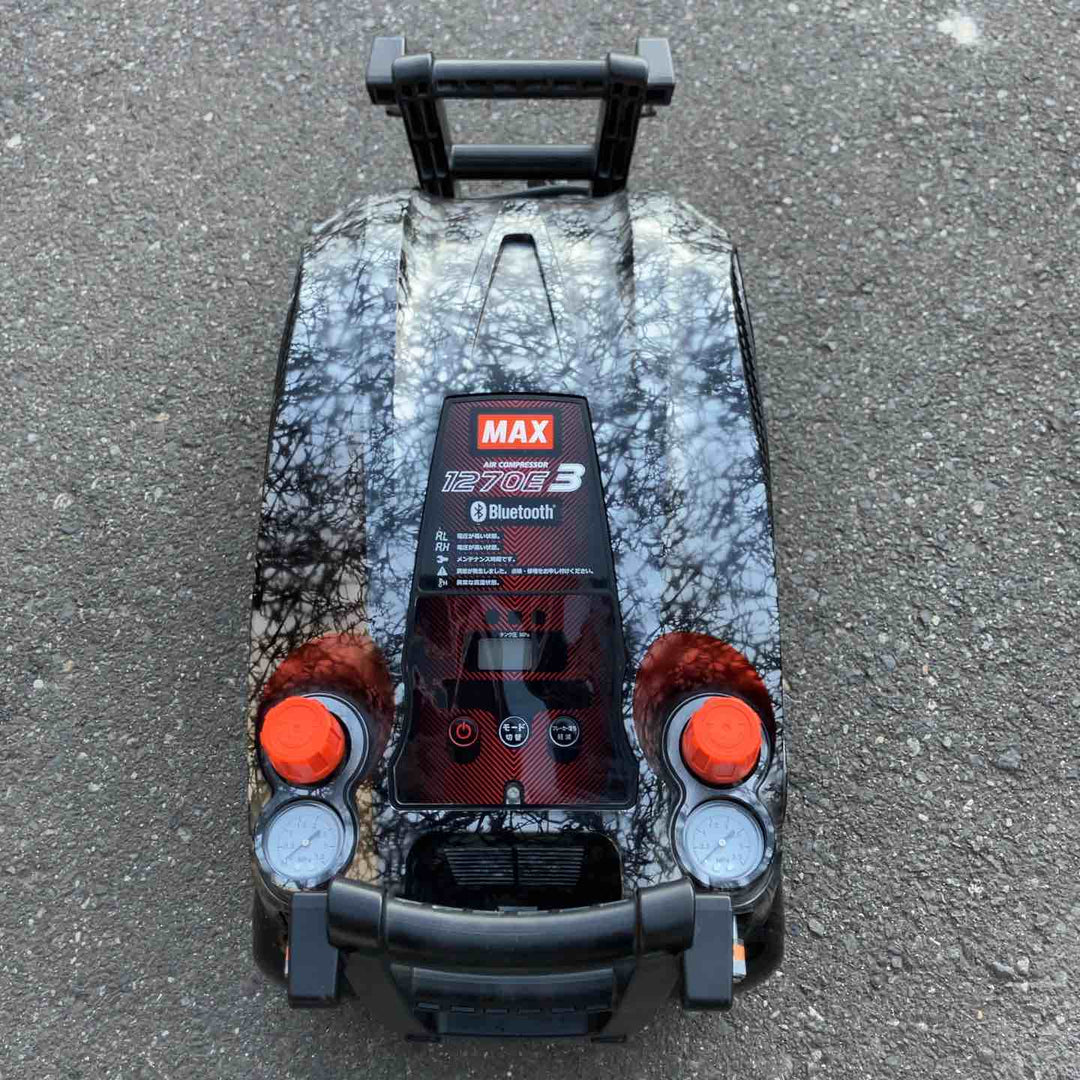 【※ワケあり中古美品※】 マックス/MAX 高圧エアコンプレッサー・AK-HH1270E3_ガイアシルバー 【桶川店】