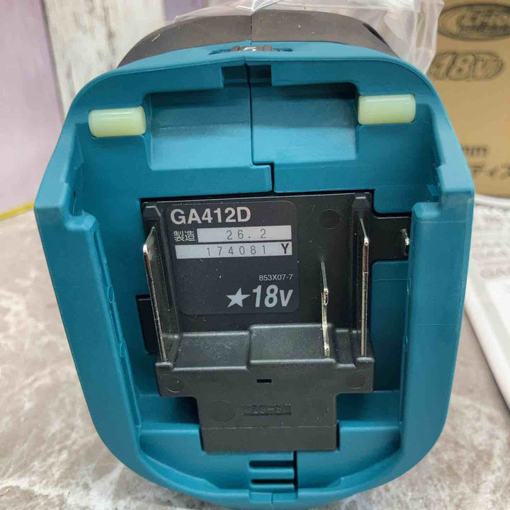 【未使用品】マキタ makita 18V 100mm コードレスディスクグラインダ GA412DZ 本体のみ【八潮店】
