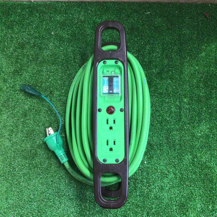 【2個セット】日動 ハンドリール 10M アース付 緑 HR-EB102【町田店】