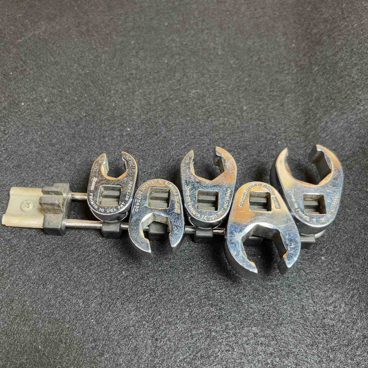 スナップオン Snap-on フレアナットレンチ 5本セット 10mm～19mm FRHM10～FRHM19 差込3/8 旧ロゴ クローフットレンチ ユニオンナットレンチ 【越谷店】