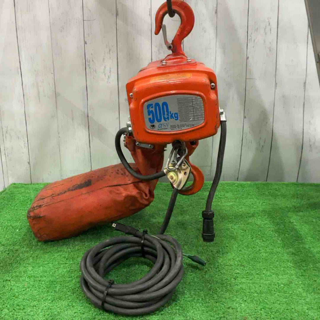 【店頭受取り限定】◇象印 懸垂式小型電気チェーンブロック αSV-05 (500kg 揚程6m 無段速型)【川口店】