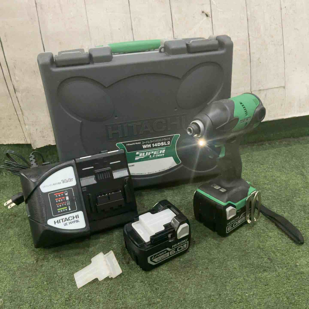 ★ハイコーキ(HIKOKI ※旧:日立工機) コードレスインパクトドライバー WH14DSL2(2LSCK)(L) 14.4V 動作確認済【川口店】