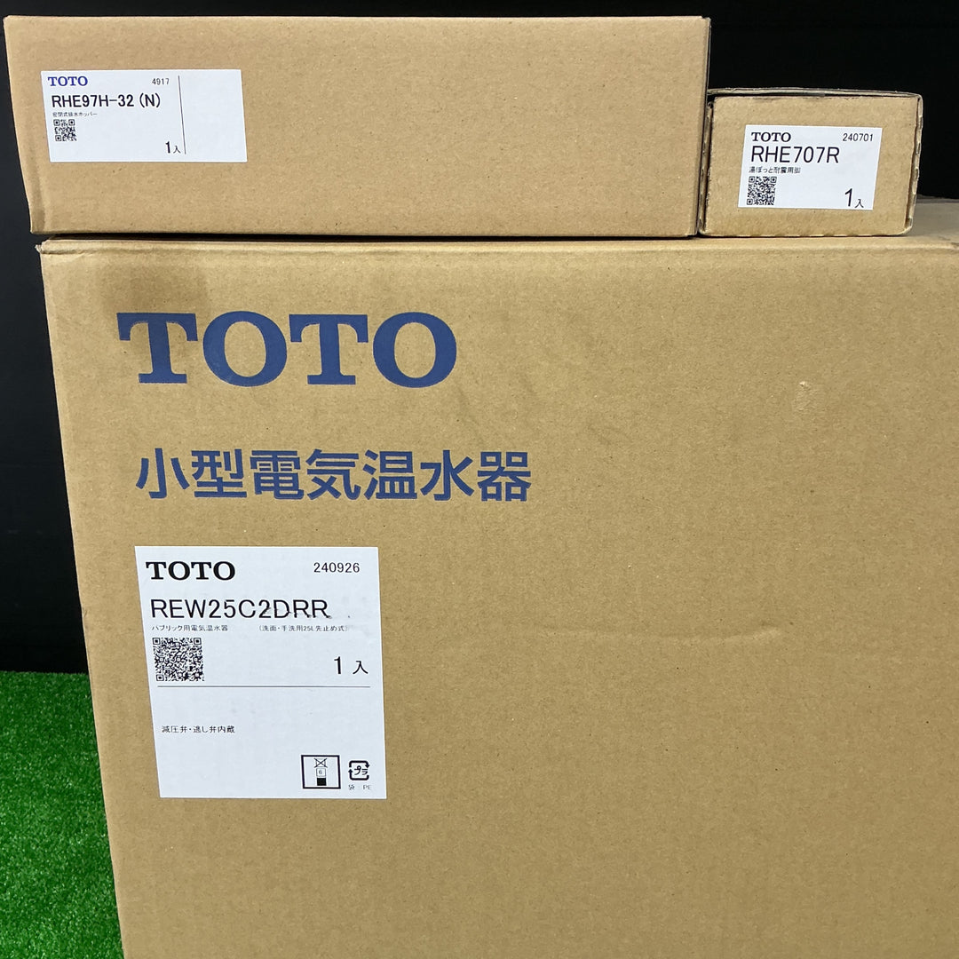 【未使用品】TOTO 小型電気温水器 湯ぽっと REW25C2DRR 2024年製 約25L 付属品あり【電材館越谷店】
