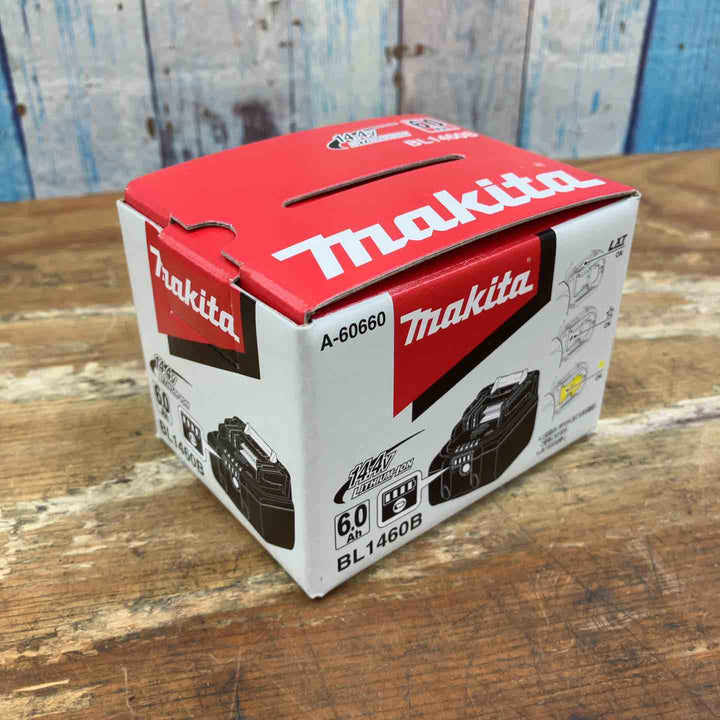 【未使用品】純正品 ★マキタ(makita) リチウムイオンバッテリー 14.4V/6.0Ah BL1460B【柏店】