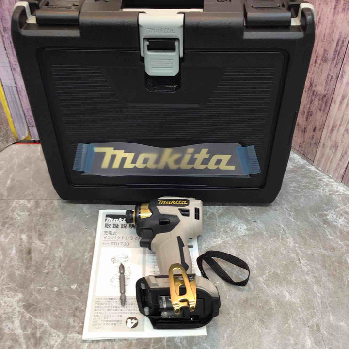 【未使用品】本体+ケース マキタ makita コードレスインパクトドライバー TD173DZPG LTX20周年限定 プレミアムグレージュ【八潮店】