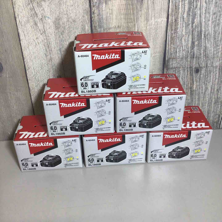 【未使用品】 純正 マキタ makita リチウムイオンバッテリー 18V/6.0Ah BL1860B 6個 バッテリー 純正品 18V 【戸田店】