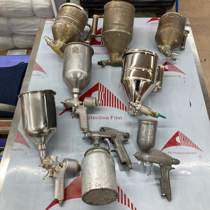【中古現状品】アネスト岩田 明治 スプレーガン WIDER-60・61・HS2Y-G30・吹付ガンセット 計8個セット【東大和店】