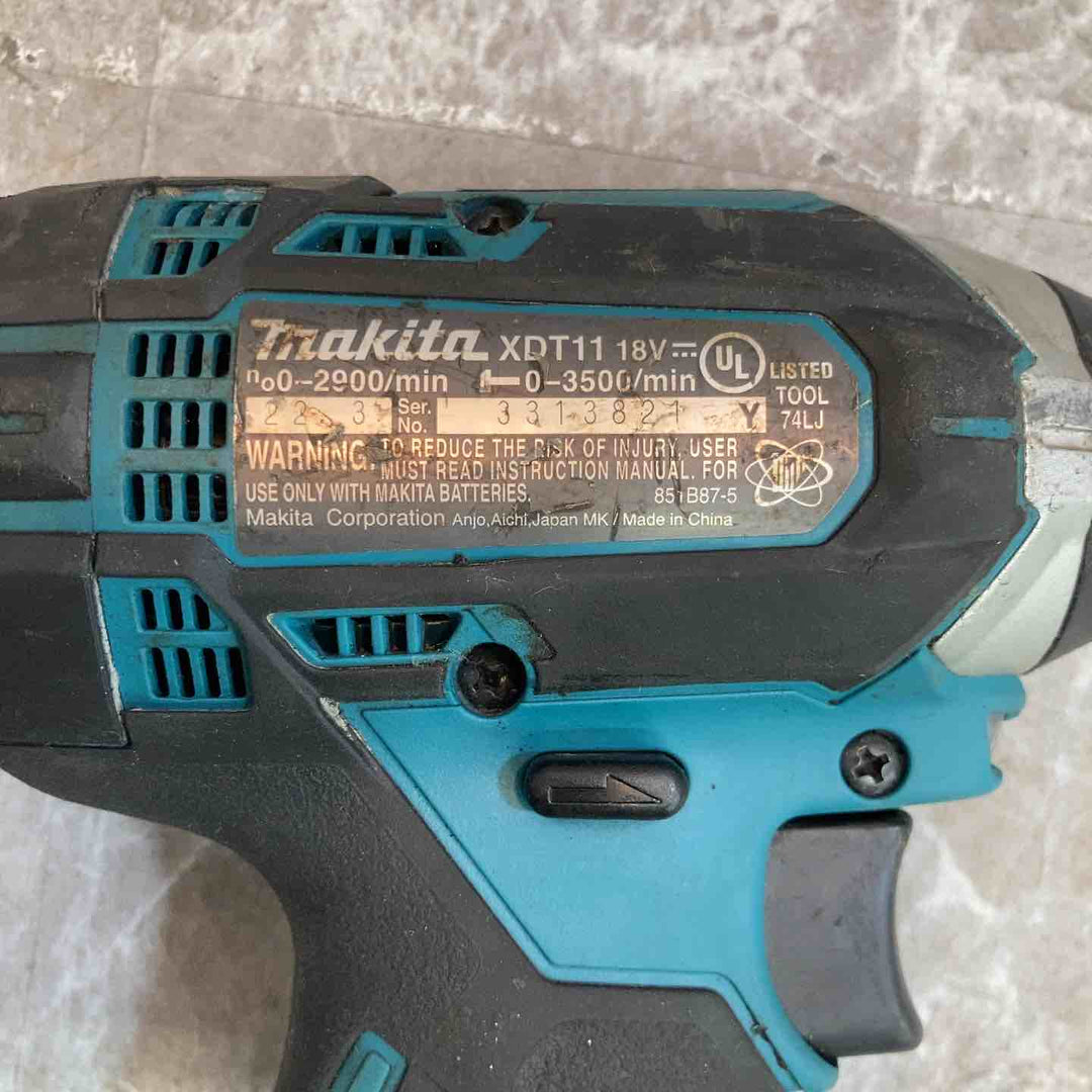 ◇マキタ 18V 充電式 インパクトドライバー XDT11Z （本体のみ） 米国仕様【八潮店】