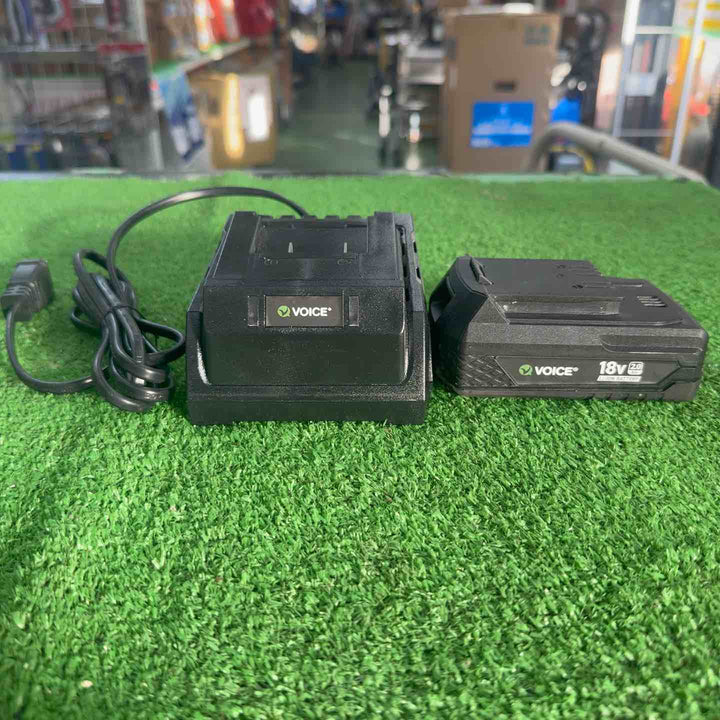 【ジャンク品】 VOICE 18V 充電式 エアタッカ 4mmステープル、足長50mm仕上げ釘 兼用機 【桶川店】