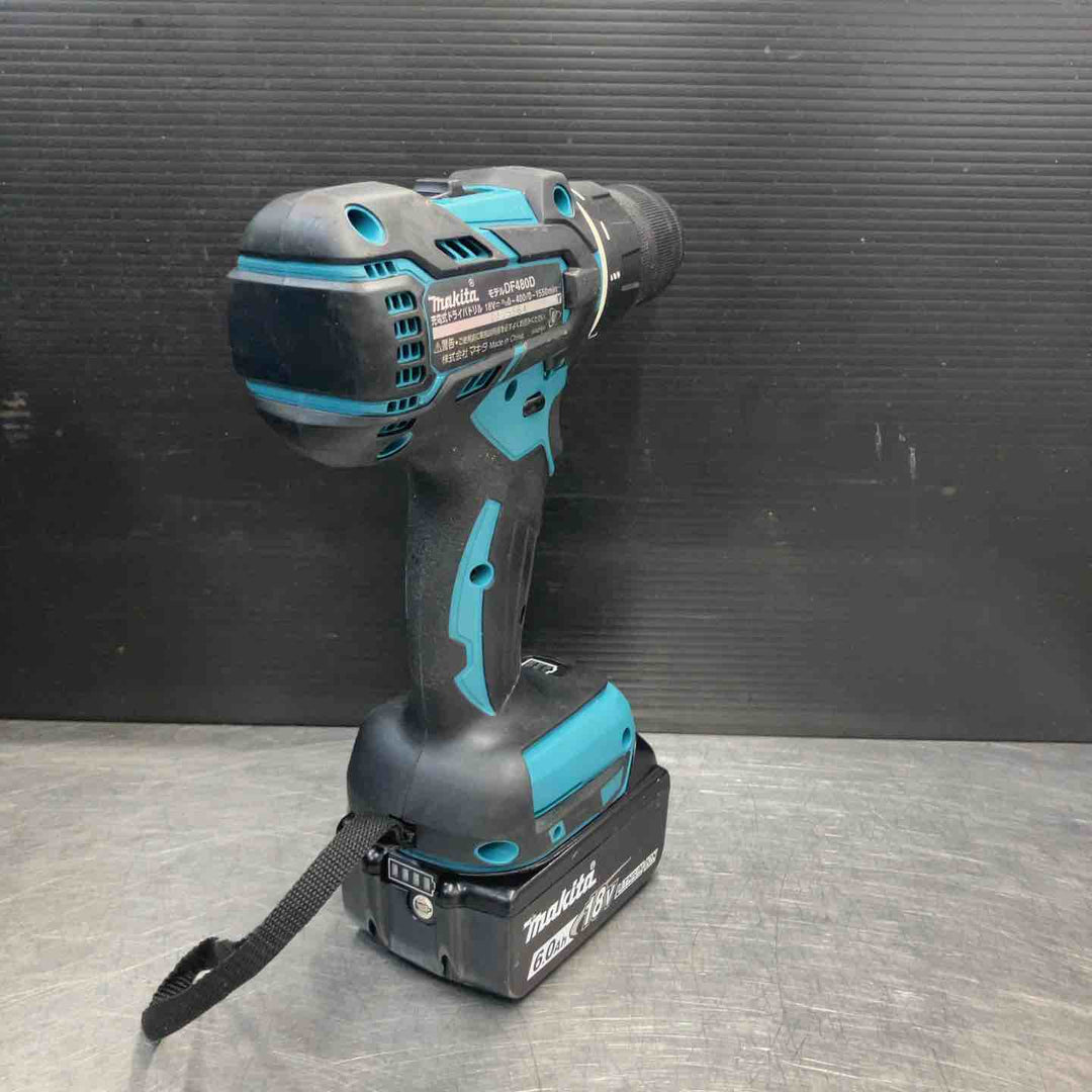【中古品】 マキタ(makita) 18V コードレスドリルドライバー DF480DZ バッテリー1個付属 【東大和店】