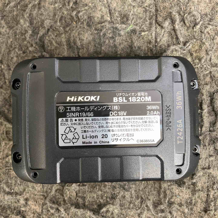 【中古品】 ハイコーキ/HIKOKI リチウムイオンバッテリー 18V/2.0Ah BSL1820M 【鴻巣店】